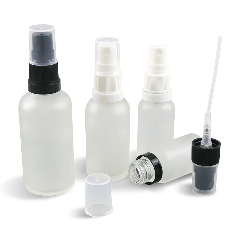 200 x 100ml 50ml 30ml 20ml 15ml 10ml 5ml Frost Clear Glass Spray Bottle  1oz 5/3oz  Glass Container With Fine Mist Sprayer