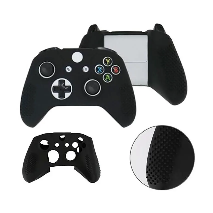 ChengHaoRan Silicone Case Protective Skin Cover Wrap Case For Xbox One S Slim Controller Gel Rubber Joystick w/2*Thumbsticks Cap