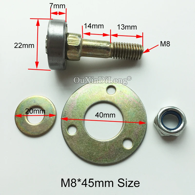 Durable 4 Sets High Speed Rocking Chair Bearing Screw Kit Peças de Conexão Móveis Metal Porca e Parafuso Define
