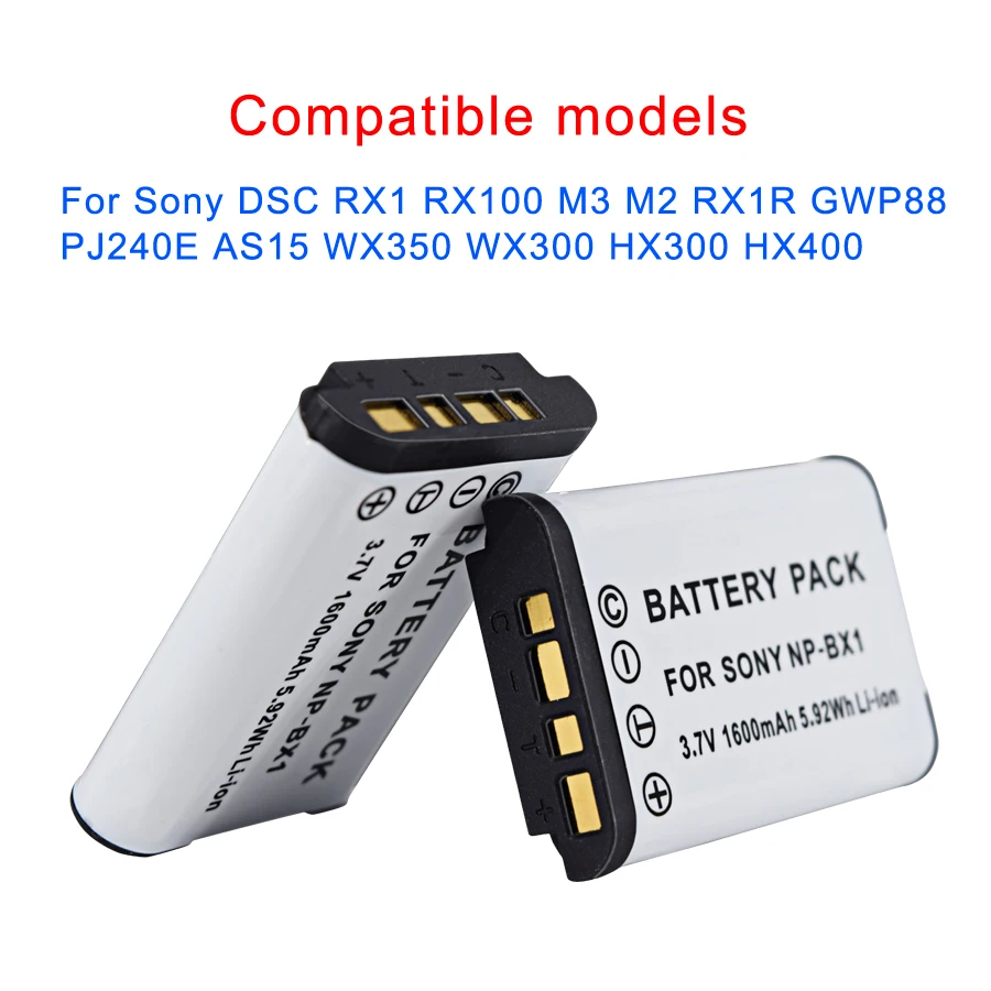 Per SONY NP-BX1 npbx1 np bx1 batteria per Sony FDR-X3000R RX100 RX100 M7 M6 AS300 HX400 HX60 WX350 AS300V HDR-AS300R FDR-X3000