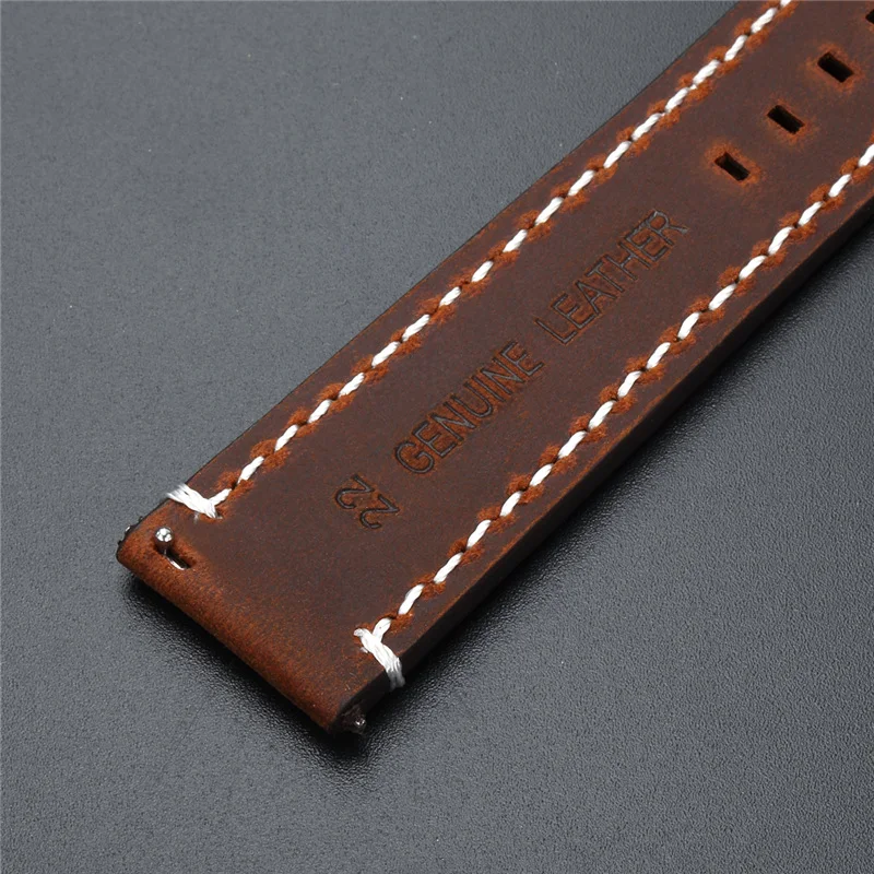 Casual Quick Release Genuine Leather Watch Straps 18mm 20mm 22mm 24 mm Watchbands Vintage Style Men Smart Watch Band