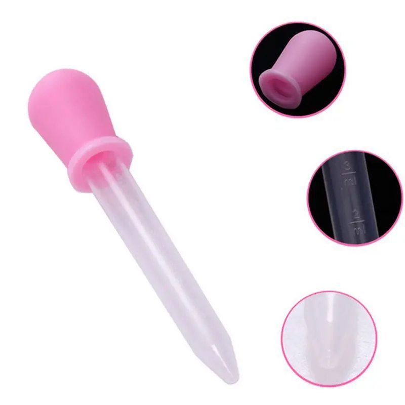 Clear Small Silicone Plastic Feeding Liquid Eye Ear Graduated Pipette Dropper For School Lab Supplies