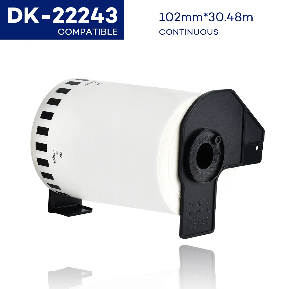 102mm*30.48m White DK22243 Compatible Continuous Thermal Paper DK-22243 DK 22243 Compatible for Brother QL Label Printer QL-500