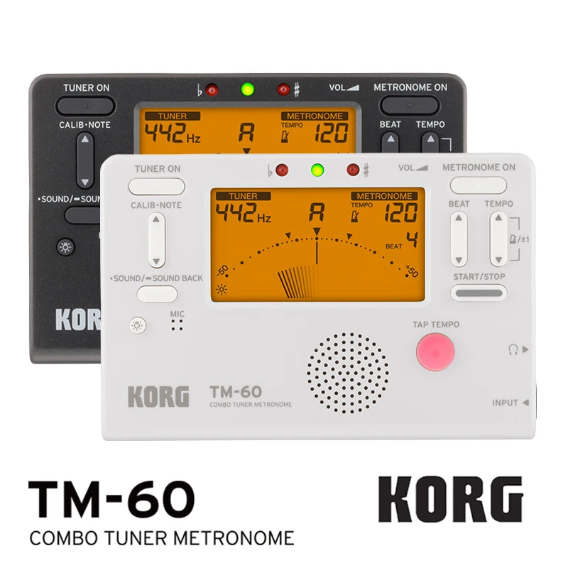 KORG TM60 TM60C Tuner Metronome Wind/ Guitar/ Ukulele/ Saxophone/ Violin/ Flute Tuner Universal Metronome (CM300 Can be choose)