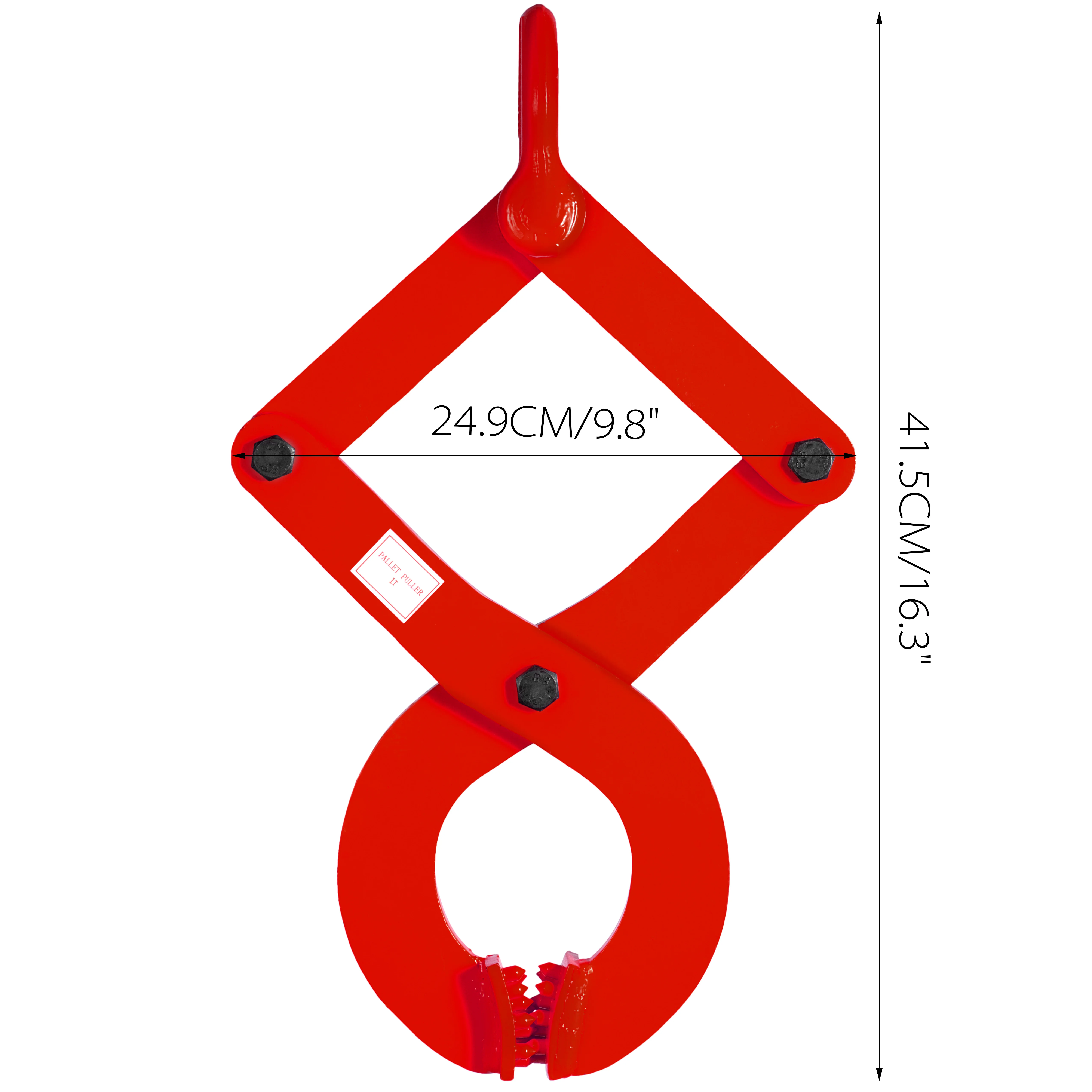 VEVOR 1Ton 2Ton 3Ton Steel Single Scissor Pallet Puller Clamp with Convex Teeth Pallet Grabber Heavy Duty for Industry Hoisting