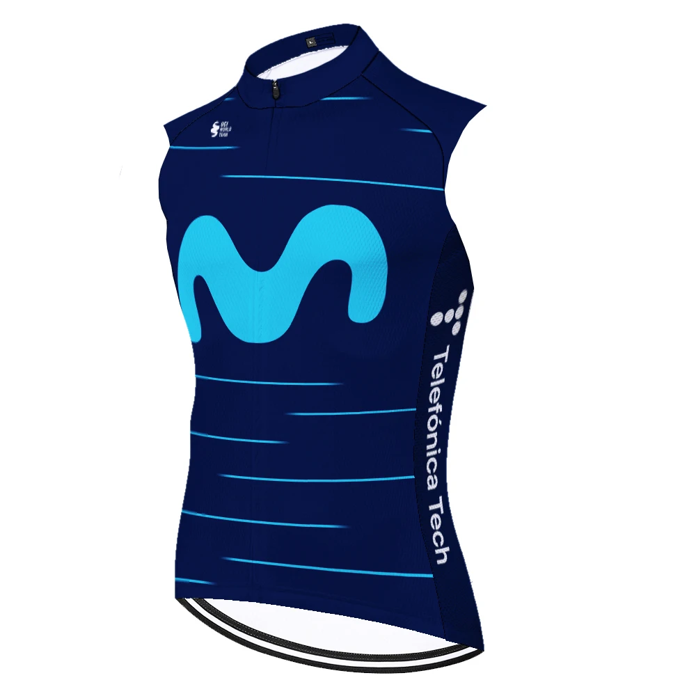 No windproof Movistar Sleeveless bicycle clothing jersey ciclismo ropa mtb спортивный костюм велоформа maillot cyclisme homme