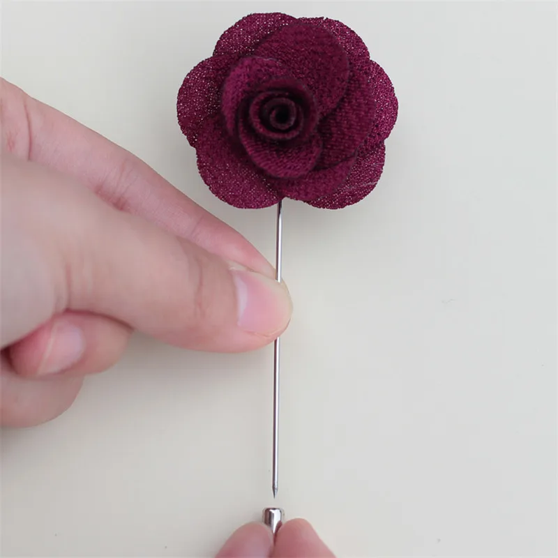 Boutonnière Rose avec broche pour marié, différents types de couleurs, meilleurs hommes, broche de fleur de marié pour fête de mariage XH011J