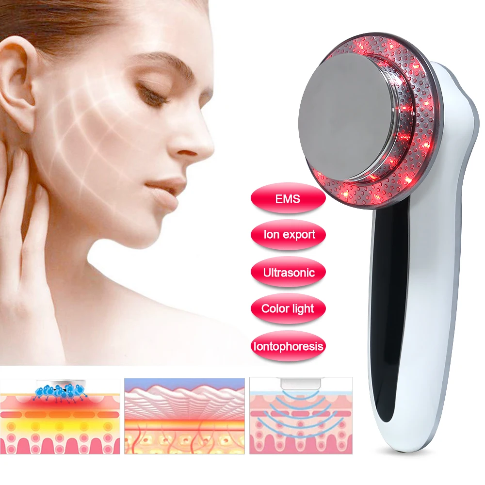 Ultrasonic Multi-Functional Body Lifting Massager Galvanic EMS Photon Spa Body Cellulite Skin Care Beauty Slimming Device