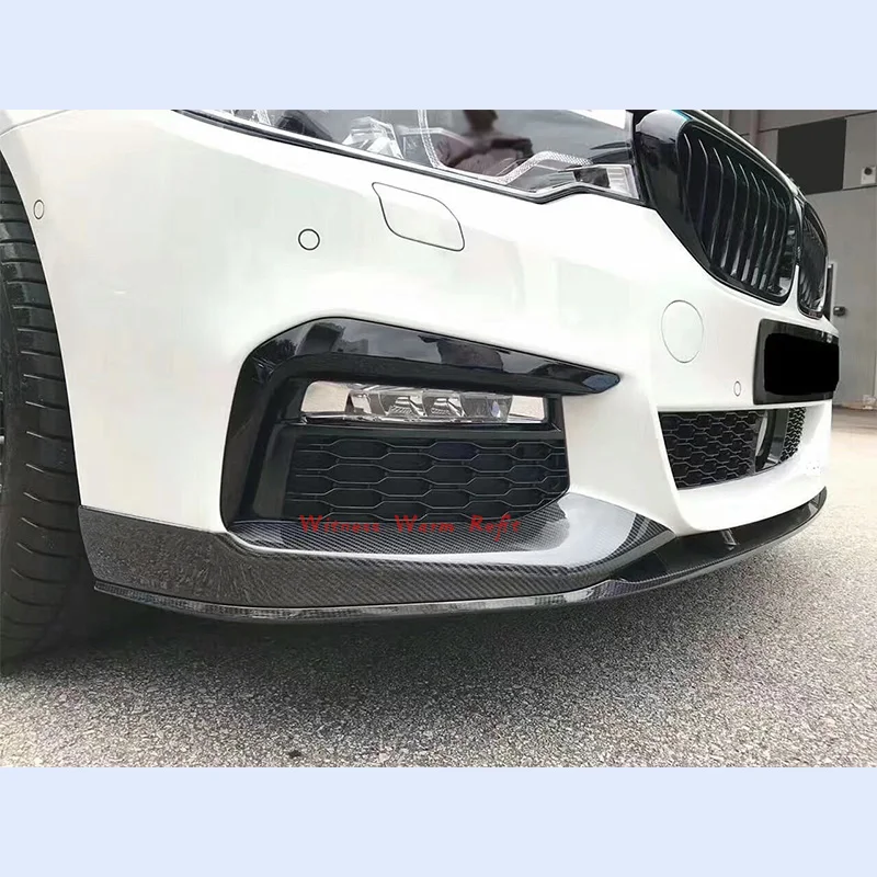 

Carbon Fiber Frp Front Lip Bumper Diffuser Side Splitter Aprons for Bmw 5 Series G30 G38 530li m Sport 2018-2019 Modification