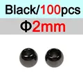 2 mm Negro 100 piezas