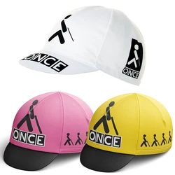Retro ONCE Cycling Caps PINK/Yellow/White Bike Hat One Size Fits Most