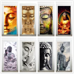 Buddha Door Wallpaper Adhesive Sticker Waterproof Vinyl Roll Contact Paper Doors Cabinet Desktop Modern Furniture Decorative