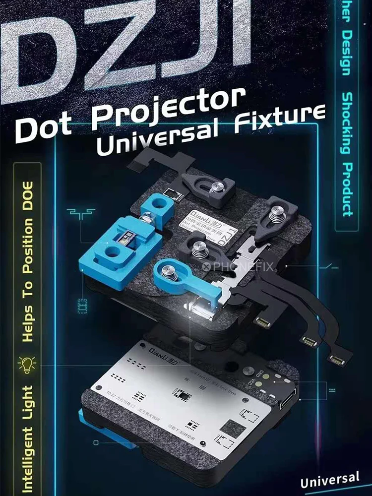 Qianli Universal Dot Matrix Repair Fixture for 11 11Pro Max X XS XSMAX Face ID Front Camera Repair Holder with Intelligent Light