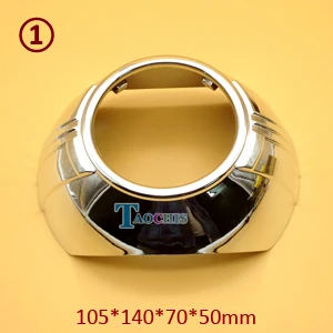 Taochis Car-Styling Lens hood shroud DIY for Hella 3 5 Q5 Projector lens shell Chrome with angel eyes holes