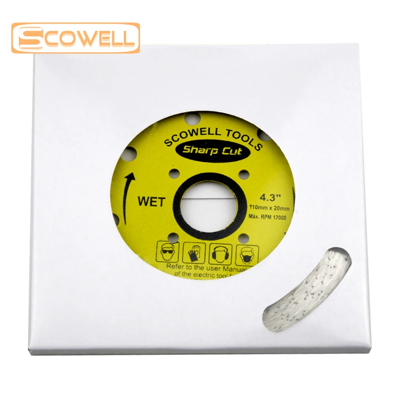 3 Pieces 4.3 inch Diamond Saws Blade Sintered Wet Cutting Disc For Granite Marble Tile Ceramic