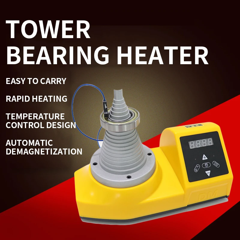 Tower bearing heater, bearing repair equipment, rapid induction heating, automatic demagnetization