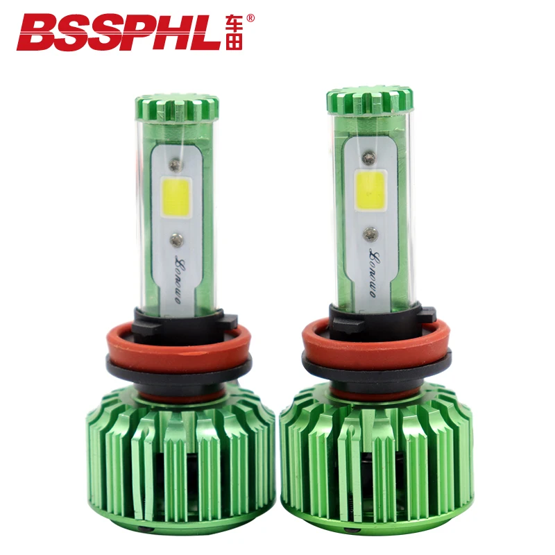 BSSPHL 12v 30w Auto Car LED Headlight Blub H8 H9 H11 COB 6500k White Waterproof Bulb Foglight Pure White