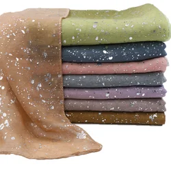 Fashion Ombre Two-tone Glitter Gradient Viscose Shawl Scarf Women Shimmer Bling Wrap Pashmina Stole Bufandas Muslim Hijab Snood