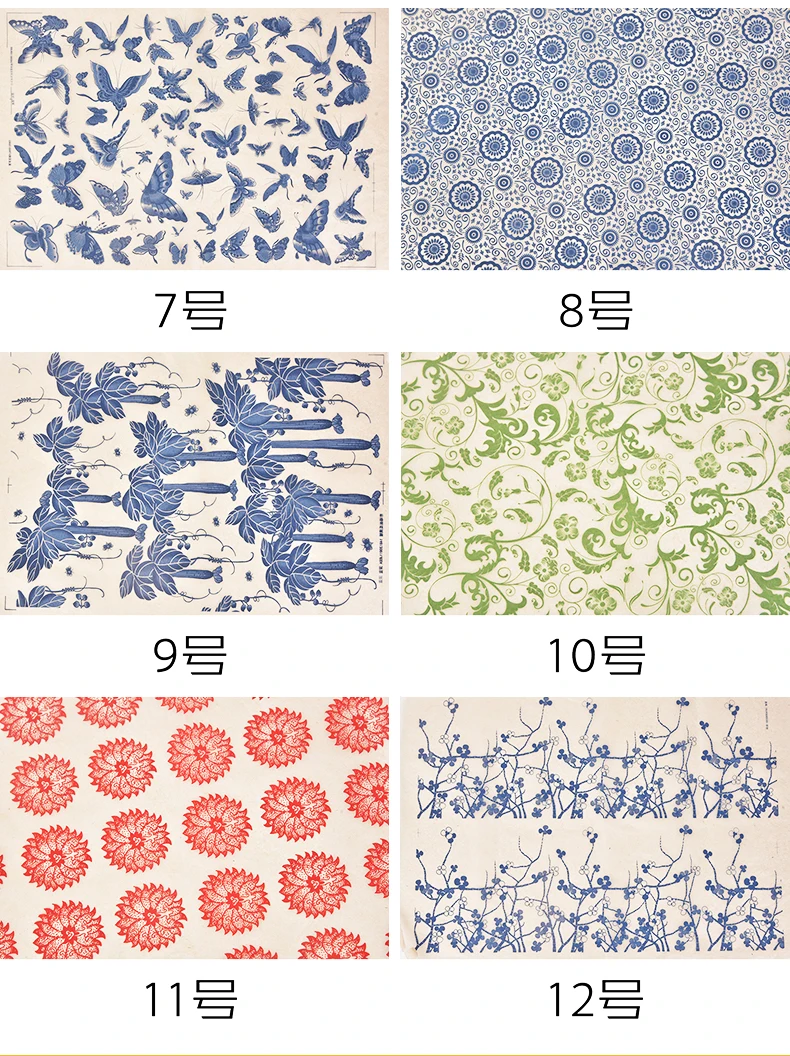 Jingdezhen-Papel de transferencia para cerámica y arcilla, aplique liso de porcelana azul y blanca, 54x37cm, 1 unidad