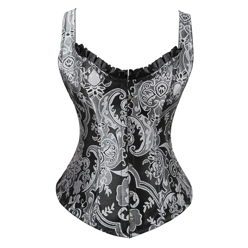 Fashion Lady Steel Bone Corset Gothic Steampunk Buckles Rivet Halter Neck Leather Victorian Rock Cincher Outfit