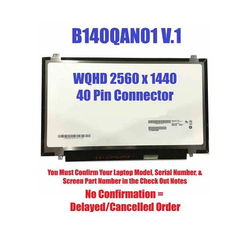 

Laptop Screen B140QAN01 V.1 For HP Special Connection BUY EXACT PN