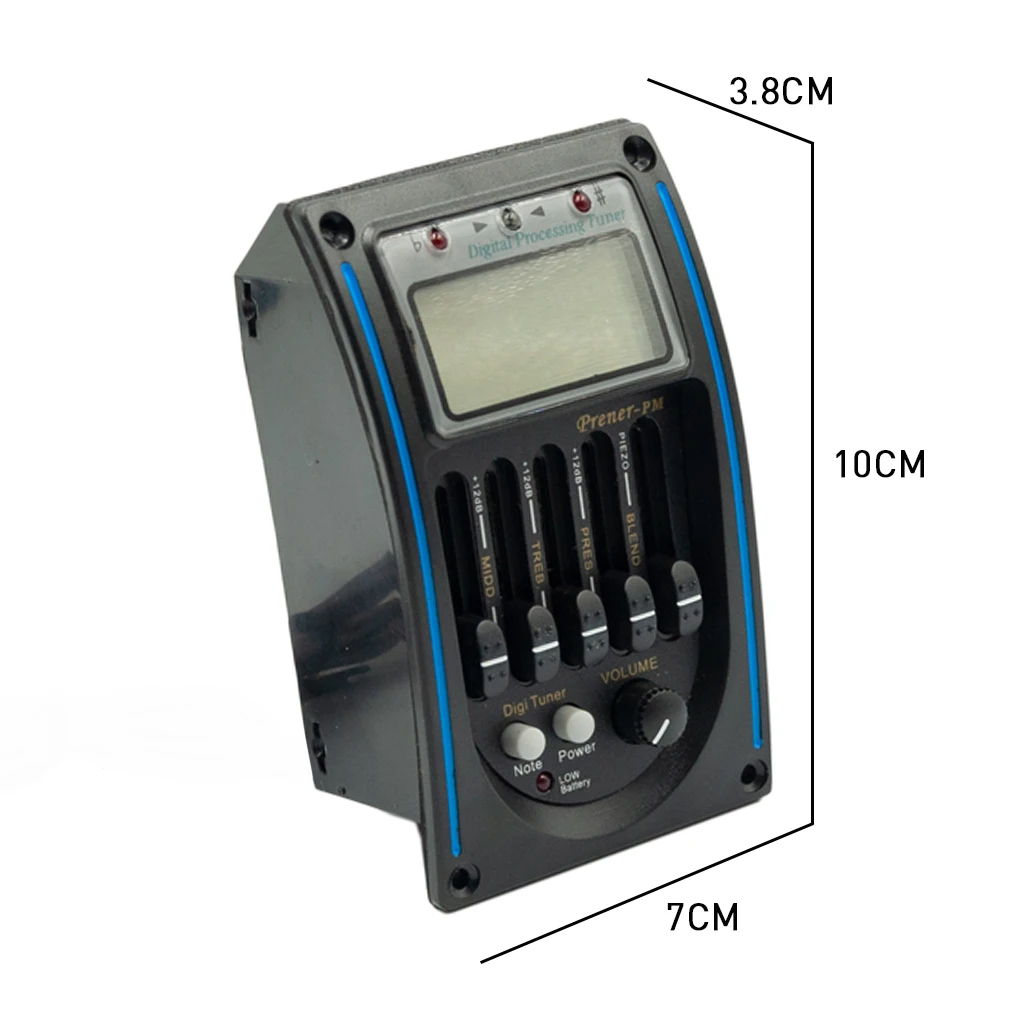 LOMMI-Préampli acoustique à 5 bandes, égaliseur EQ, Piezo 514-up, tuner, amplificateur, LCD, microphone, Prener-PM