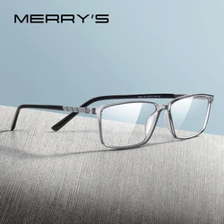 MERRYS DESIGN Men Square Frame Fashion Eyeglasses Myopia Prescription Optical Eyewear Frame S2205