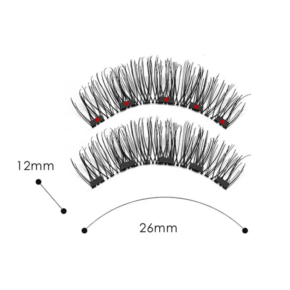 Zestaw magnetycznych narzędzi do aplikacji rzęs Miękkie magnetyczne sztuczne rzęsy z 5 magnesami Naturalnie wyglądający, łatwy w aplikacji zestaw rzęs