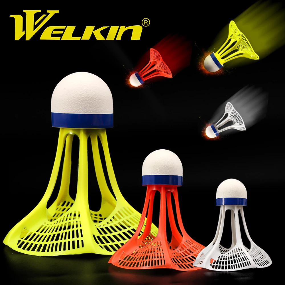 New Original WELKIN AirShuttle Outdoor Badminton AirShuttle Plastic Ball Nylon Shuttlecock Ball Stable Resistance 3pcs/Pack