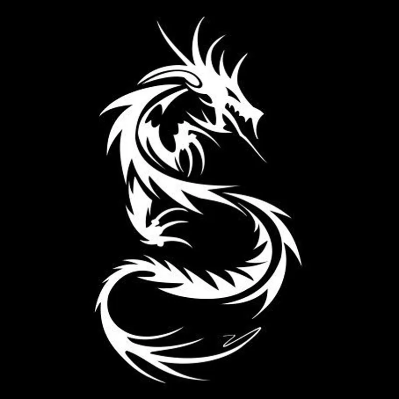 Adesivo de carro clássico dragão elementos chineses antigos à prova d'água adesivos de janela de motocicleta decorações pvc 15.6cm x 9cm