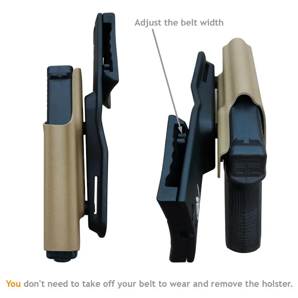 BBF Make KYDEX OWB Holster For Glock 19 19x 23 32 17 22 3125 26 27 33 CZ P10 Gun Holster Belt Outside Carry Pistol Case Pouch - view 4