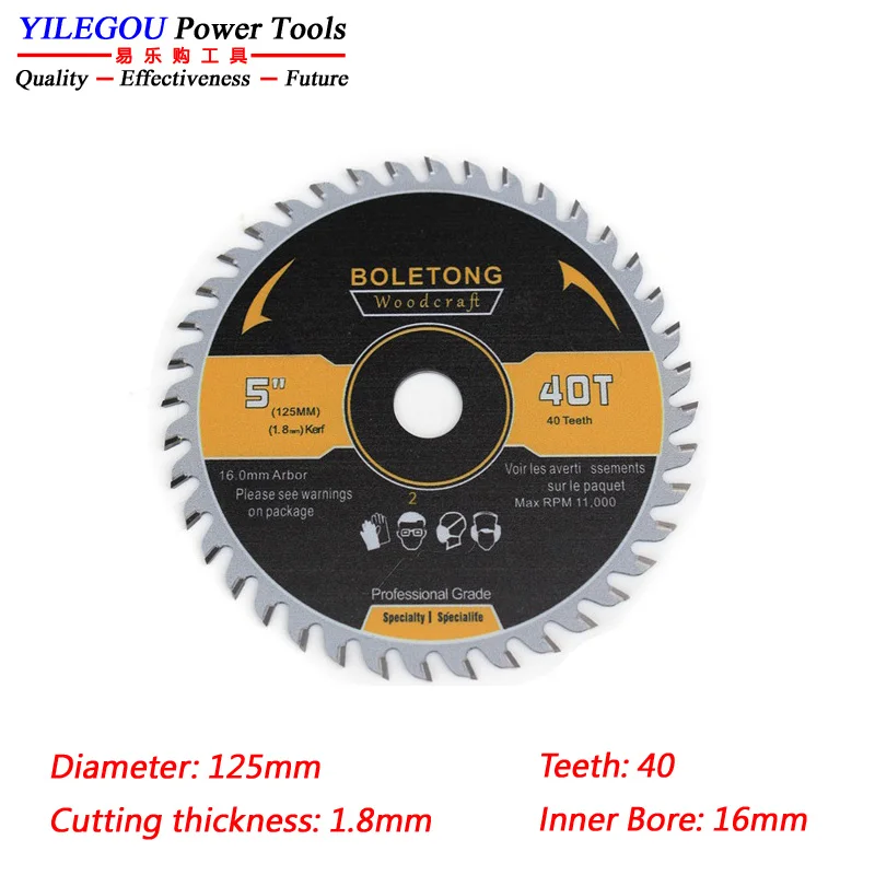 4 ", 5", 6 "Carbide Circular Saw Blade untuk Sudut Penggiling 107, 125 150Mm X 60T TCT Melihat Pisau Memotong Kayu, Arbor 16/22.2Mm