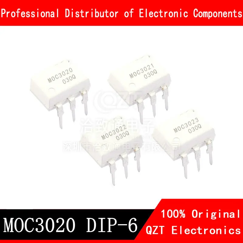 

10pcs/lot MOC3020 MOC3021 MOC3022 MOC3023 MOC3041 MOC3043 MOC3052 MOC3061 MOC3062 MOC3063 DIP6 DIP Optocoupler New and In Stock