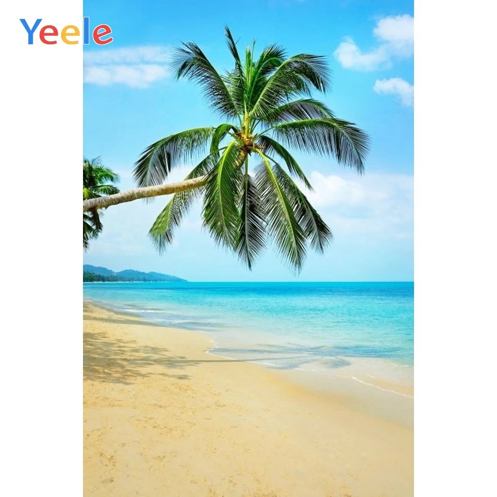 Летний тропический морской пляж Природа Пейзаж детский портретный фон Виниловый фон для фотосъемки для фотостудии