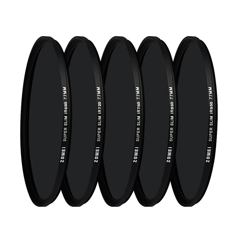 Zomei 680/720/760/850/950NM Infrared IR Filter Infrared mirror For DSLR lens Mirror Sliver Rimmed 46/49/52/55/58/62/67/72/77 mm