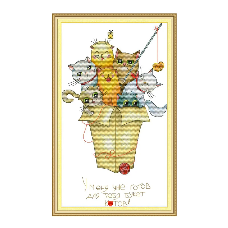 

Фото кошек, набор для вышивки крестом Aida 14ct 11ct, принт, холст, вышивка крестиком, рукоделие, вышивка, сделай сам, ручная работа