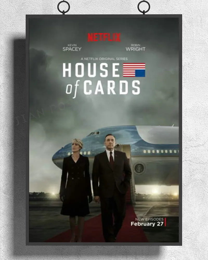 H456 Silk Poster Home Decoration House of Cards Frank Underwood Season 1 2 3 Hot TV Show Wall Art Christmas Gift