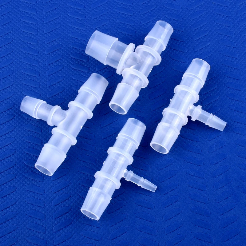 5~200pcs 12~20 To 4~16mm Reducing Tee Connector Food Grade PP Garden Irrigation Reducer Tee Aquarium Fish Tank Pagoda Hose Joint