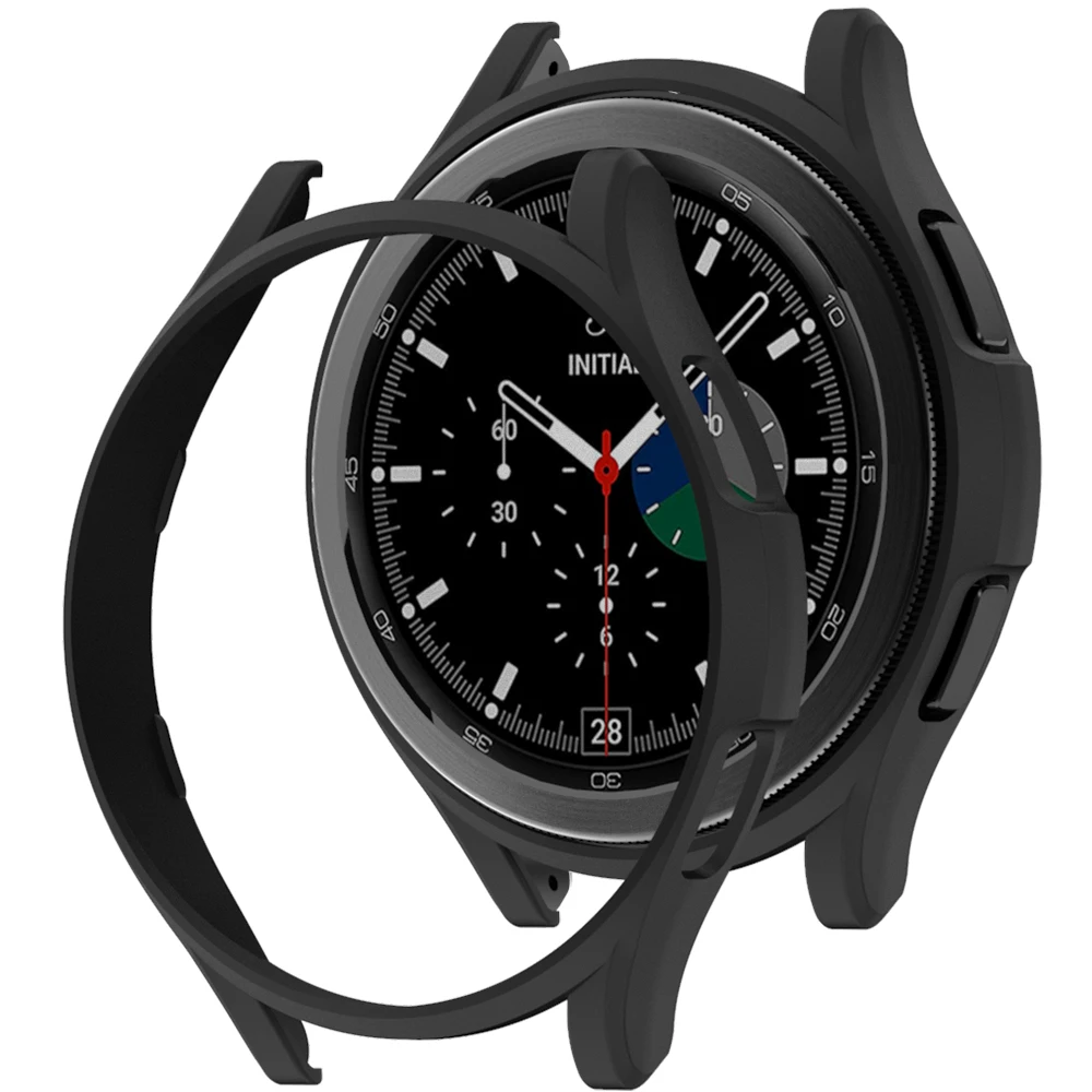 Watch Cover for Samsung Galaxy Watch 4 Classic 42mm 46mm,PC Matte Case All-Around Protective Bumper Shell for Galaxy Watch 4