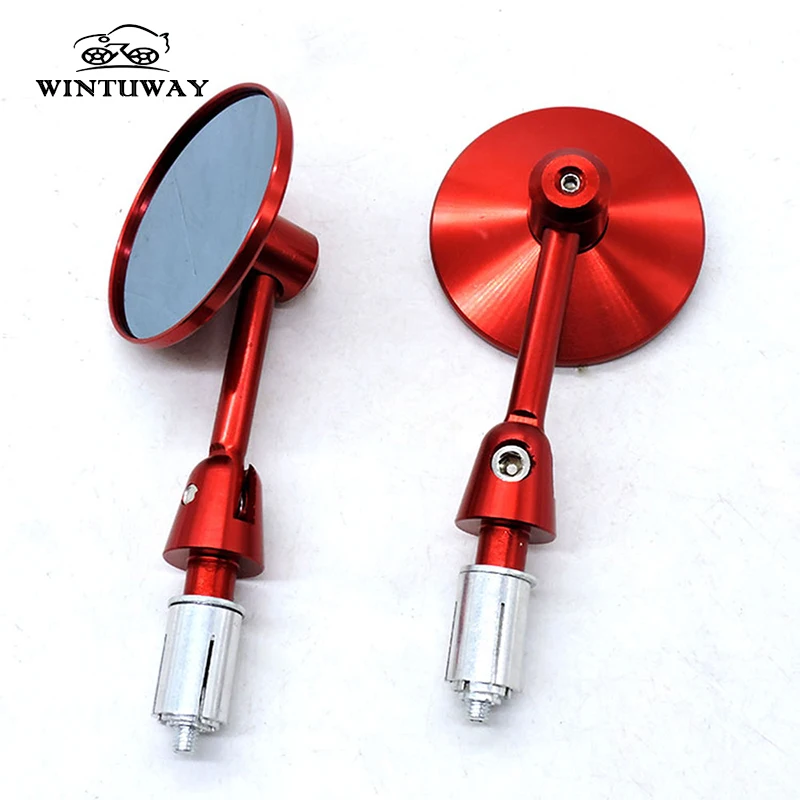 WINTUWAY Motorcycle Side Mirrors Modified Universal Motorcycle Rearview Mirror Suitable For 22MM/25MM/7/8inch Round Mirror