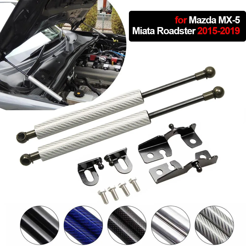 

Hood Struts Kit For Mazda MX-5 ND MX5 Miata Roadster 2015-2024 Modify Front Bonnet Shock Dampers Gas Spring Lift Supports Piston