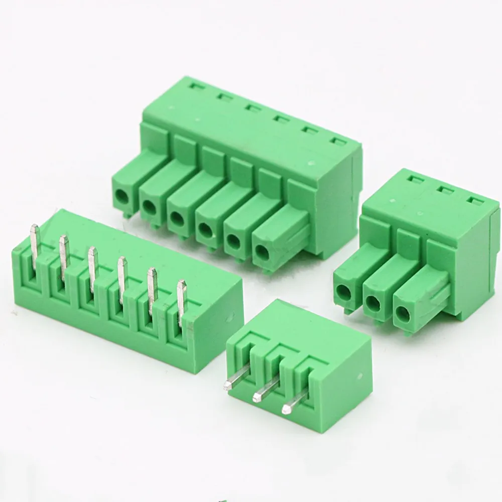 100 Stück 3,5mm Rastermaß KF2EDGK Schraubklemmen für Leiterplatten, rechtwinklige 2/3/4-polige Stecker/Buchsen, steckbare Morsettiera-Verbinder – Detail 15