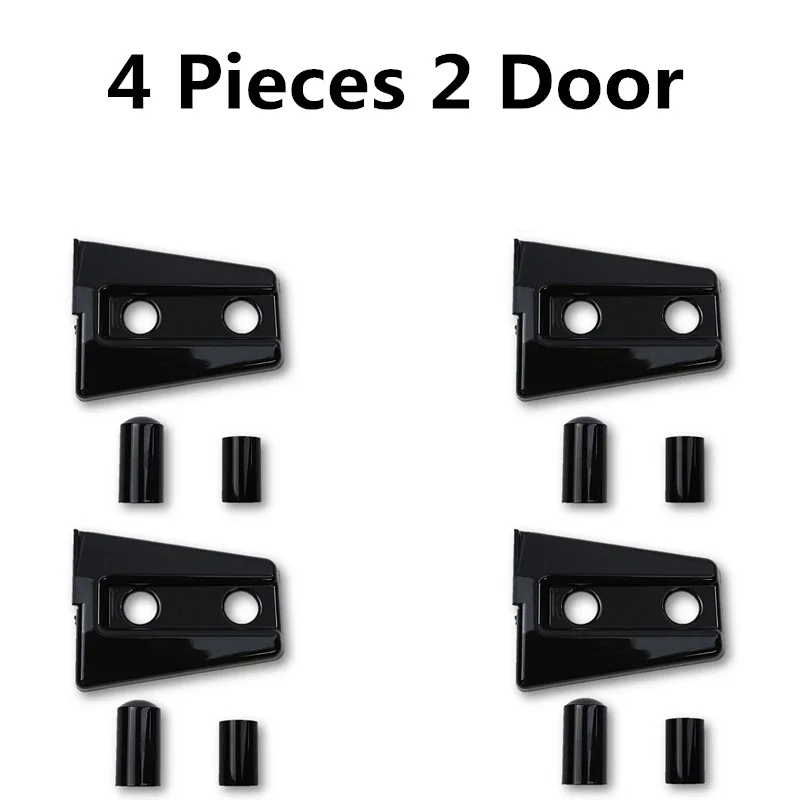 New 8pcs Black Door Hinge Cover For Jeep Wrangler 4 Door 2007 - 2016 4pcs Door Hinge Cover For Jeep Wrangler JK Unlimited 2 Door