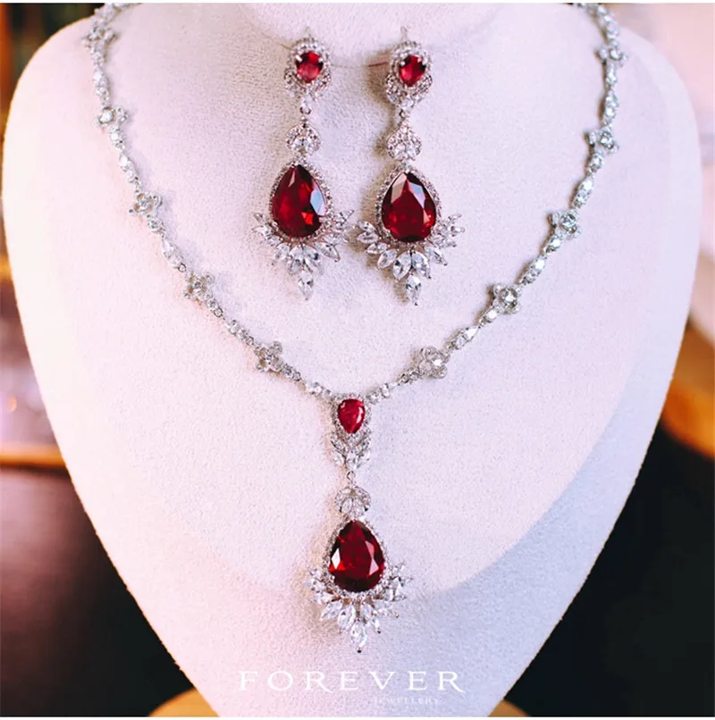 CC Jewelry Sets For Women S925 Sterling Luxury Bridal Accessories Gorgeous Necklace Earrings Needle Drop Shipping Bijoux