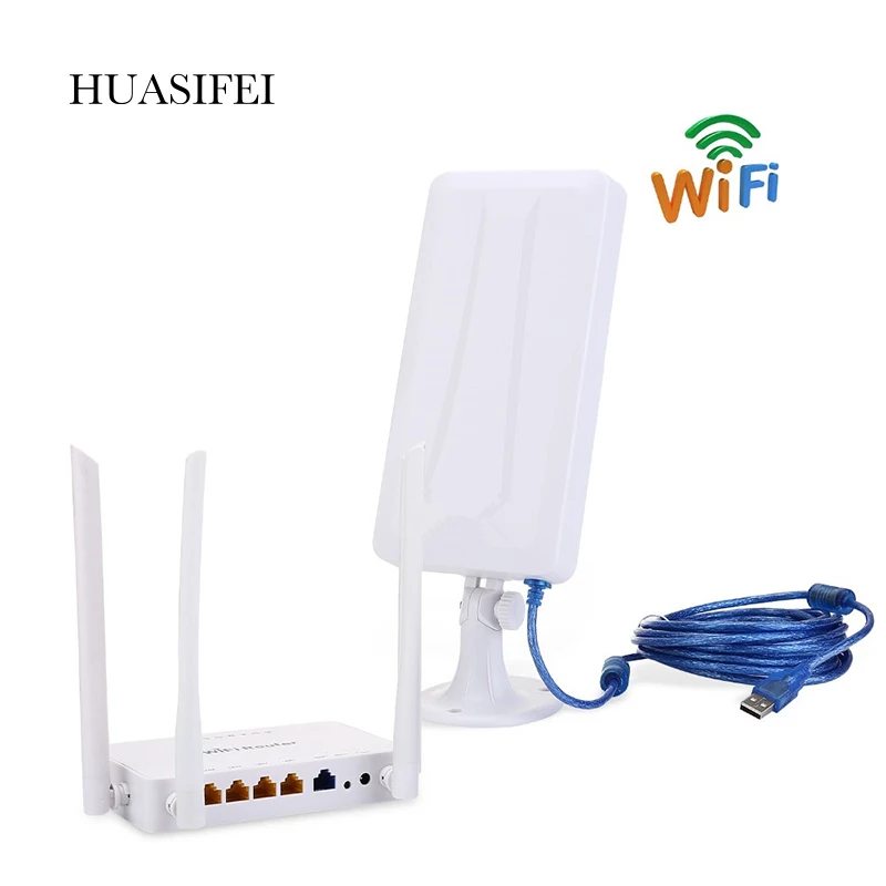 300Mbps Wireless Router + High Gain Wifi USB Adapter 2.4G Router WiFi Amplifier, diperpanjang Sinyal Wifi Berbagi Fungsi