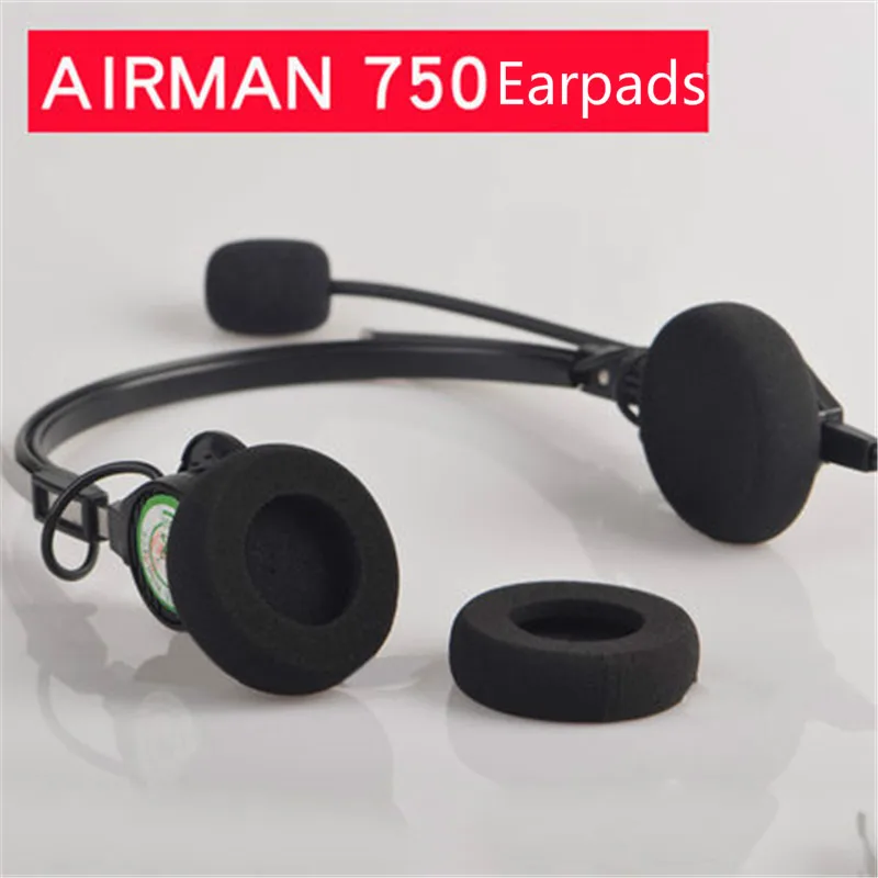 1 pair Headset Foam Cusion Replacement for TELEX AIRMAN 750 Pilot Headphone Earpads Soft Comfortable Sponge Cover