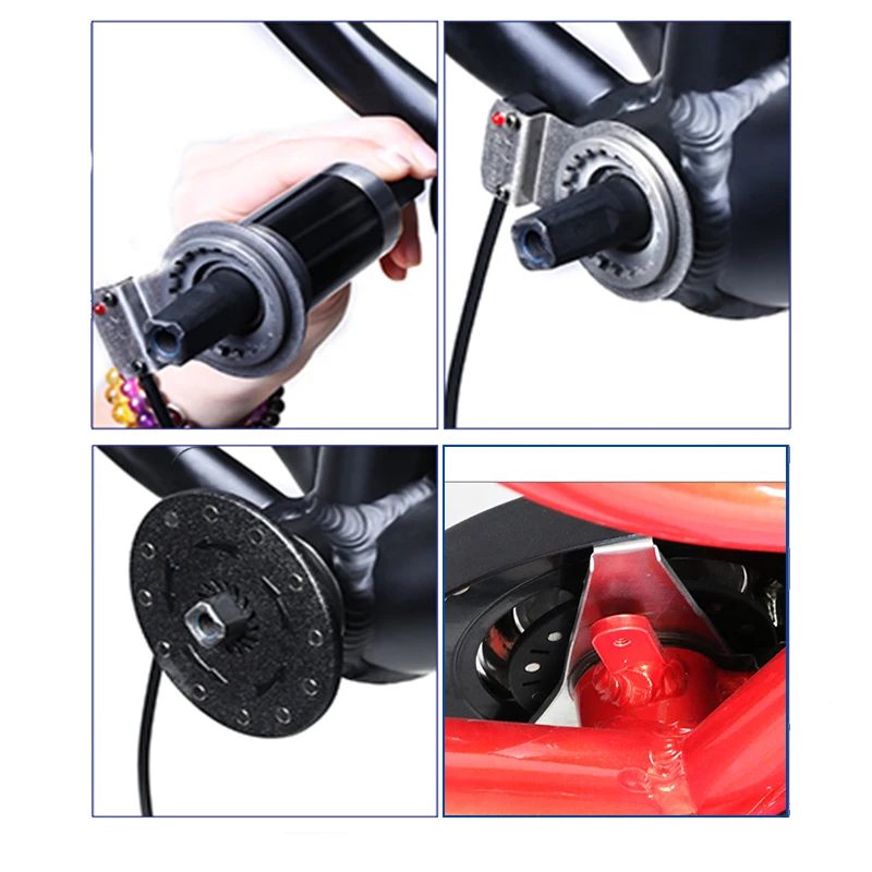 Electric Bike Pedal Sensor Assist 12 Magnet E bike Double Hall Right Side PAS System Male Connector DIY eBike Kit Cycling Parts