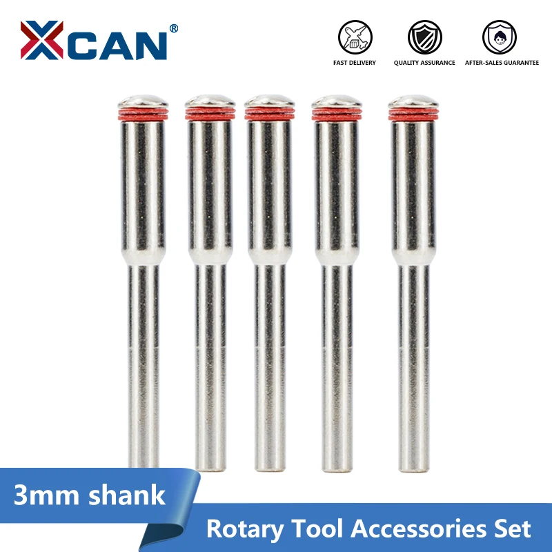 XCAN – jeu de mandrins de roue de polissage, tige d'extension de disque de coupe en diamant de 3.0mm, tige de connexion pour outil rotatif Dremel 5 pièces