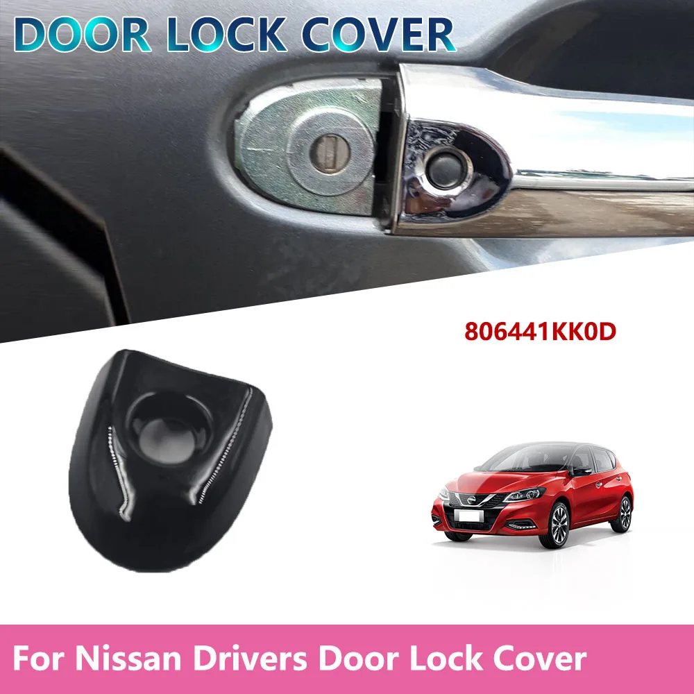 

Black 806441KK0D For-Nissan Juke & Micra Drivers Door Lock Cover with Key Hole Car Accessories Replacement Door Lock Cover