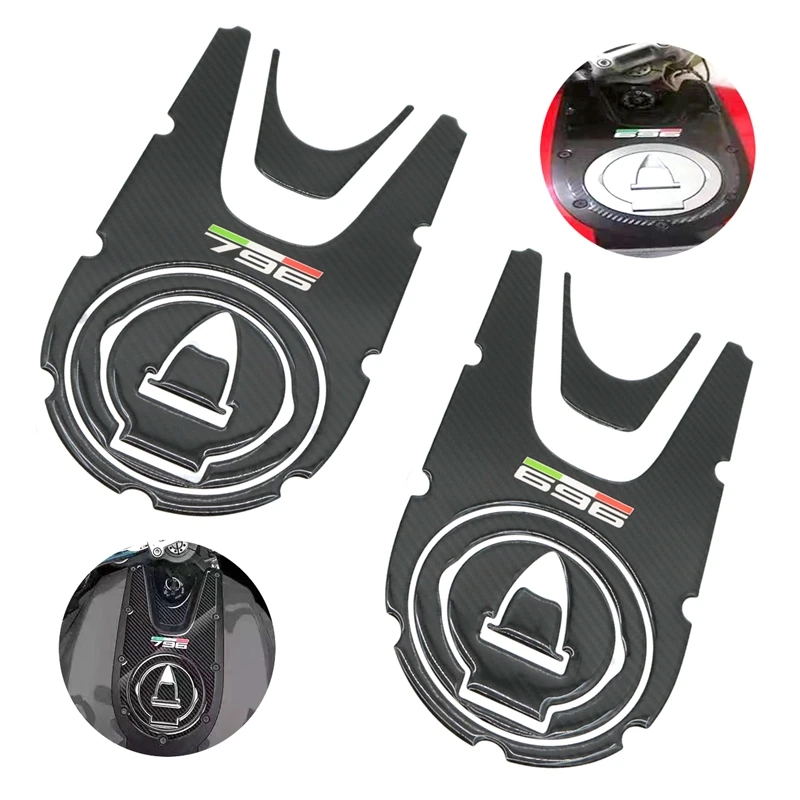 

3D Motorcycle Tank Pad Protection Fuel Cap Comp3atible Case for Ducati MONSTER 696 796 1100 2008-2014 09 10 12 13 Carbon-look